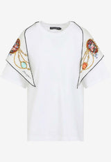 Dolce & Gabbana DG Logo T-shirt with Scarf White F8W33Z GDDPW W0800