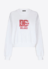 Dolce & Gabbana DG Logo Patch Sweatshirt White F9Q92Z GDBVW S8400