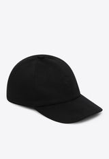 Loro Piana Logo Embroidered Cashmere Cap Black FAF8520WS/R_LORO-8000