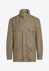 Loro Piana Traveller High-Neck Field Jacket Beige FAP2835PL/R_LORO-D0D5