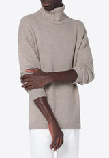 Loro Piana Tyne Knitted Cashmere Turtleneck Sweater Beige FAP5976WS/R_LORO-D0V9