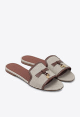 Loro Piana Summer Charms Flat Sandals Beige FAQ6328CO/S_LORO-B4AU