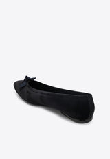 Loro Piana Primula Velvet Ballet Flats Black FAQ9731VI/S_LORO-8000