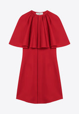 AMI PARIS Mini Draped Wool Dress Red FDR053WV0068/Q_AMI-632
