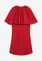 AMI PARIS Mini Draped Wool Dress Red FDR053WV0068/Q_AMI-632