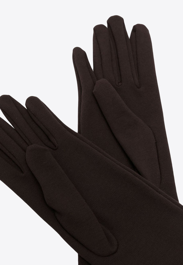 Dolce & Gabbana Full-Finger Stretch Long Gloves Brown FG108A FUGRE M1512