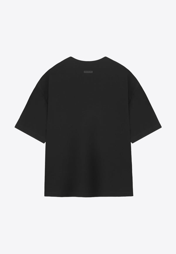 Fear Of God Logo Patch Straight-Neck T-shirt Black FG850-203OXFBLACK