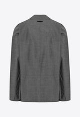 Fear Of God Single-Breasted Wool Blend Blazer Gray FGE260-6003OXF/Q_FEARG-065