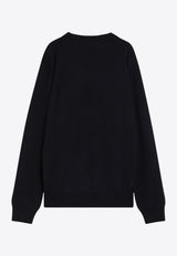 Balmain Logo Intarsia Wool Sweater Navy FH1KD000KI84/R_BALMA-SAJ