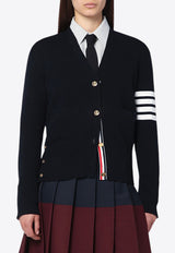 Thom Browne 4-bar Stripes Wool Cardigan Navy FKC207A00014/R_THOMB-415