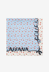 Dolce & Gabbana Rose Print Silk Scarf Multicolor FN090R GDDLO HC5XJ