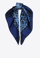 Dolce & Gabbana Leopard Print Silk Scarf Blue FN090R G0TGK HB13N
