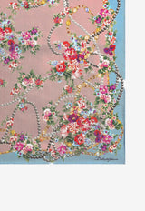 Dolce & Gabbana Small Flower Bouquet Print Silk Scarf Multicolor FN092R GDDLG HF5XK