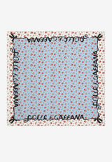 Dolce & Gabbana Small Rose Print Silk Scarf Multicolor FN092R GDDLO HC5XJ