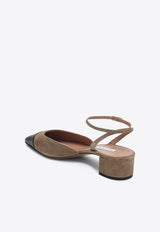 Aquazzura French Flirt 35 Suede Pumps Brown FRLMIDP0SAA/Q_AQUA-APK