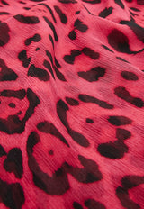 Dolce & Gabbana Leopard Print Silk Scarf Pink FS182A G0TD1 HE13N