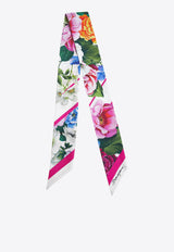 Dolce & Gabbana Floral Print Twill Headscarf Multicolor FS215A GDCWC HH5KT