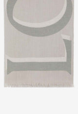 Loewe Maxi Logo Wool-Blend Scarf Beige FSA4SS1W13WO/S_LOEW-2273