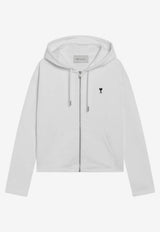 AMI PARIS Ami De Coeur Zip-Up Sweatshirt White FSW783730/S_AMI-100