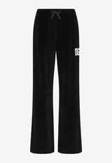 Dolce & Gabbana DGVIB3 Embroidered Velvet Track Pants Black FT004Z FUVJH N0000