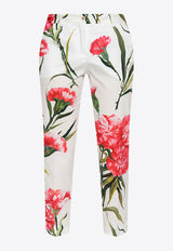 Dolce & Gabbana Floral Print Slim Pants Multicolor FTAGNT FSEHT HA3VL