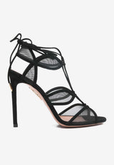 Aquazzura Fatal Attraction 105 Cut-Out Mesh Sandals Black FTAHIGS0-SFE000 BLACK