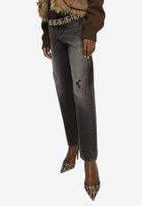 Dolce & Gabbana Logo Plate Boyfriend Jeans Blue FTAIAD G8KA5 S9001