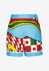 Dolce & Gabbana Carretto Print Mini Shorts Multicolor FTAL1T FI5GU HH4KS