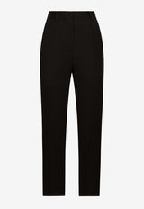 Dolce & Gabbana High-Waist Wool Cigarette Pants FTAM0T FU28J N0000 Black