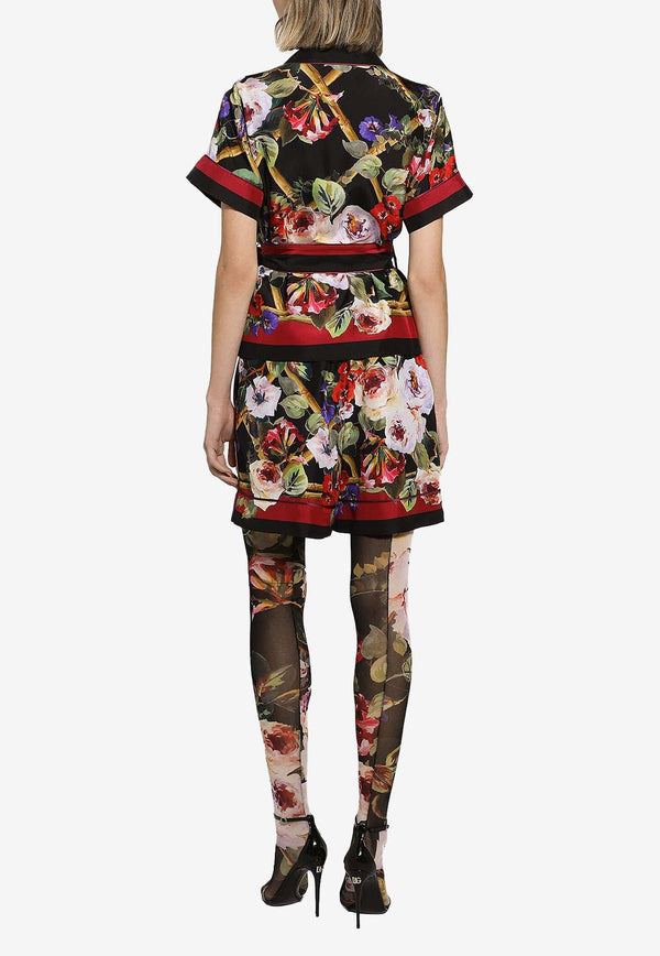 Dolce & Gabbana Silk Floral Bermuda Shorts FTAM7T HI1RG HH4YA