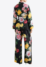 Dolce & Gabbana Floral Print Silk Pants Multicolor FTAMPT IS1XJ HN5IY