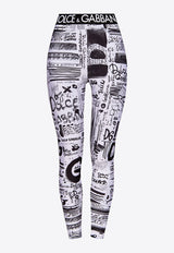 Dolce & Gabbana All-Over Print Leggings White FTB5TT FSGXK HASAN