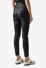 Dolce & Gabbana Slim Jeans with Back Logo-Plaque Black FTBXHD G900T N0000