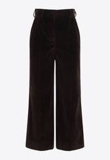 Dolce & Gabbana Ribbed Corduroy Culottes Pants Brown FTBYZT FUWC5 M0023