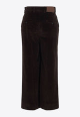 Dolce & Gabbana Ribbed Corduroy Culottes Pants Brown FTBYZT FUWC5 M0023