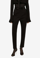 Dolce & Gabbana Wool Cigarette Pants FTC30T FU28J N0000 Black
