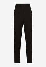 Dolce & Gabbana Wool Cigarette Pants FTC30T FU28J N0000 Black