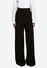 Dolce & Gabbana Flared Wool Pants FTC32T FU28J N0000 Black