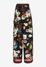Dolce & Gabbana Nocturnal Flower Print Pants FTC3VT HI1RE HH4YF Multicolor