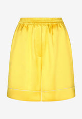 Dolce & Gabbana Silk Pajama Shorts FTC42T FU1NU A0177 Yellow