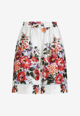 Dolce & Gabbana Flower Bouquet Print Vanity Mini Shorts Multicolor FTC42T IS11I HA5ZO