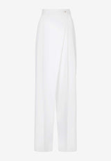 Dolce & Gabbana High-Rise Flared Poplin Pants FTC5GT FU61D W0800 White