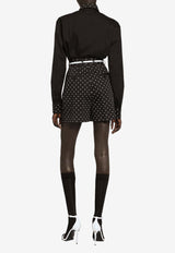 Dolce & Gabbana Polka Dot Print Shorts FTC5WT FSFNP HNZPW Black