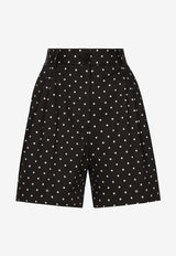 Dolce & Gabbana Polka Dot Print Shorts FTC5WT FSFNP HNZPW Black