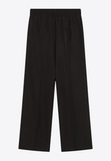 Dolce & Gabbana Wool Pants with Elastic-Waistband Dark Brown FTC6ZTFU2OW/R_DOLCE-M0682