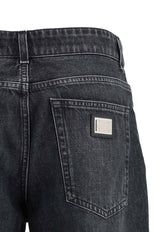 Dolce & Gabbana Logo Plaque Straight Jeans Black FTC8CD G8MS8 S9001