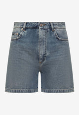 Dolce & Gabbana Logo Plaque Denim Shorts Denim FTC8QD G8MM2 S9001