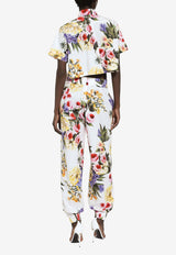 Dolce & Gabbana Garden Print Balloon Pants FTCJ5T HS5Q1 HA4YB Multicolor