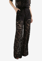 Dolce & Gabbana Cordonetto Lace Wide-Leg Pants Black FTCPTT HLMTB N0000