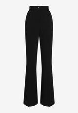 Dolce & Gabbana Milano Rib Flared Pants Black FTCPZT FUGN7 N0000